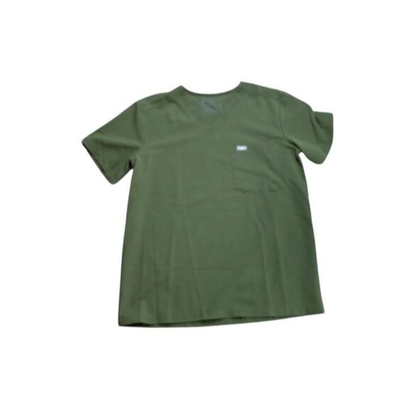 Figs Scrub Shirt Mens Size Medium Green Short Sleeve V Neck Technical Collection - Picture 1 of 6
